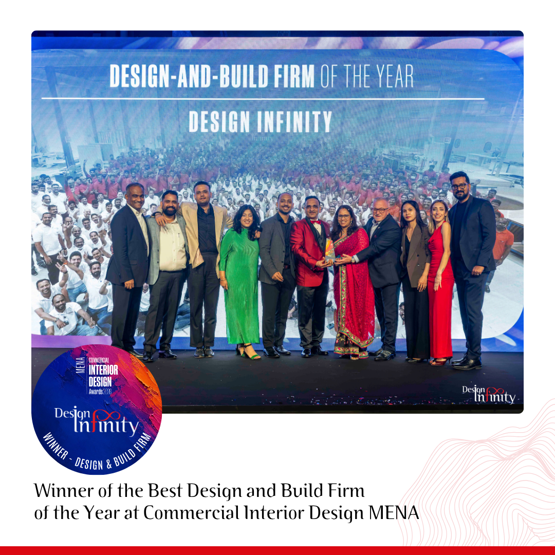 Winner of the Best Design and Build Firm of the Year at Commercial Interior Design MENA 2026